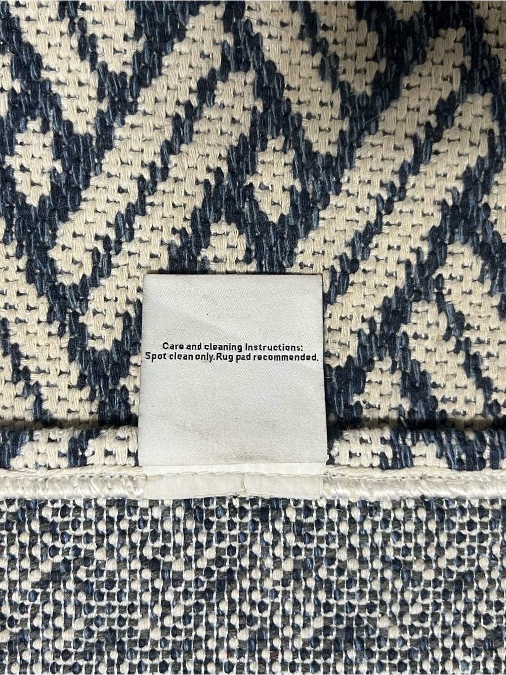Calvin Klein Blue and Cream Runner Rug - Picture 5 of 6